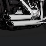 VANCE HINES SHORTSHOTS STAGGERED CHROME EXHAUST SOFTAIL FAT BOY,KING,BREAKOUT - DETAIL