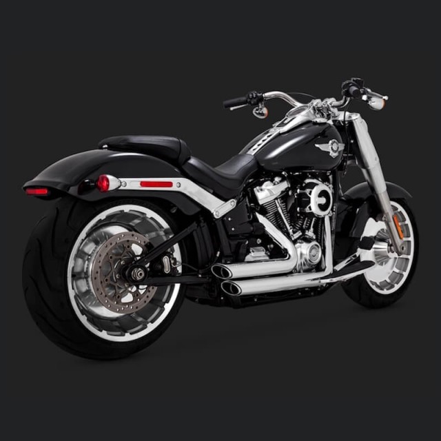 VANCE HINES SHORTSHOTS STAGGERED CHROME EXHAUST SOFTAIL FAT BOY,KING,BREAKOUT