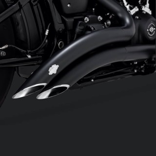 SCARICHI VANCE HINES BIG RADIUS 2 IN 2 BLACK HARLEY SOFTAIL 2018-2021