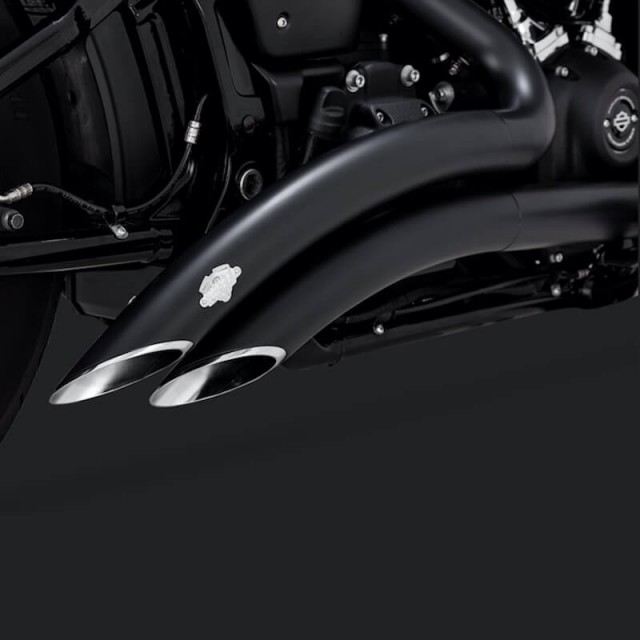 SCARICHI VANCE HINES BIG RADIUS 2 IN 2 BLACK HARLEY SOFTAIL 2018-2021