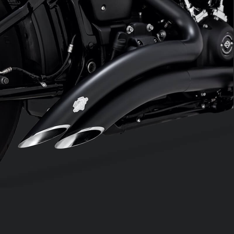 SCARICHI VANCE HINES BIG RADIUS 2 IN 2 BLACK HARLEY SOFTAIL 2018-2021