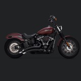 SCARICHI VANCE HINES BIG RADIUS 2 IN 2 BLACK HARLEY SOFTAIL 2018-2021 - LATO