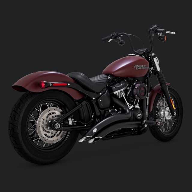 SCARICHI VANCE HINES BIG RADIUS 2 IN 2 BLACK HARLEY SOFTAIL 2018-2021