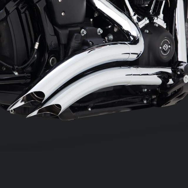 VANCE HINES BIG RADIUS CHROME EXHAUST HARLEY SOFTAIL 2018-2021 - DETAIL