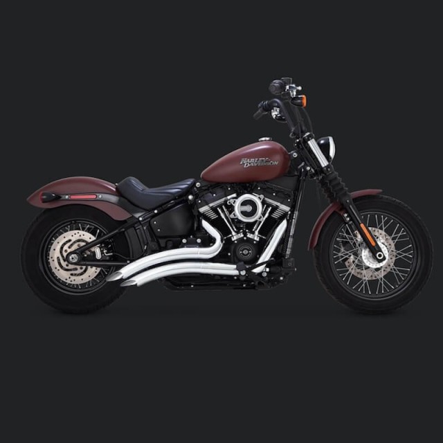 VANCE HINES BIG RADIUS CHROME EXHAUST HARLEY SOFTAIL 2018-2021 - SIDE