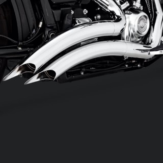 SCARICHI VANCE HINES BIG RADIUS 2 IN 2 CROMO HARLEY SOFTAIL FAT BOY-KING-BREAKOUT