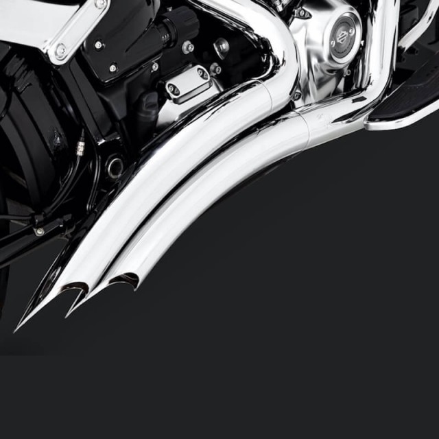 SCARICHI VANCE HINES BIG RADIUS 2 IN 2 CROMO HARLEY SOFTAIL FAT BOY-KING-BREAKOUT - DETTAGLIO