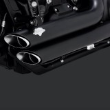 SCARICHI VANCE HINES SHORTSHOTS STAGGERED NERI SOFTAIL 2018-2021 - DETTAGLIO