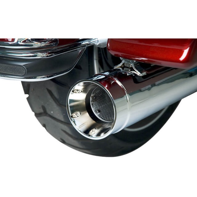 SUPERTRAPP STOUT 4" CHROME SLIP-ONS MUFFLER HARLEY TOURING 1999-2009