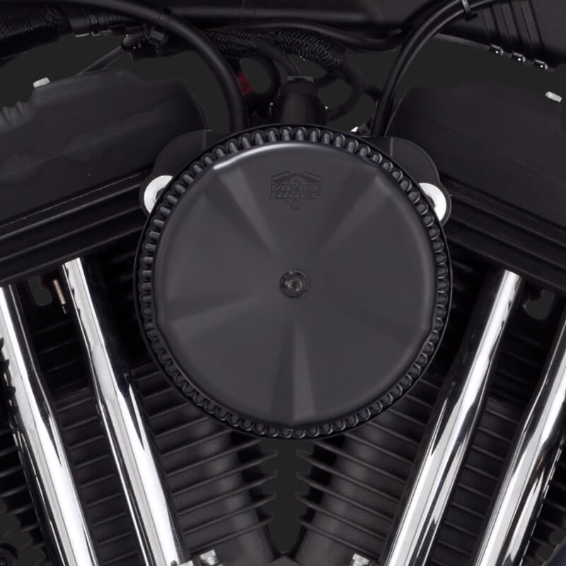 VANCE HINES VO2 AIR INTAKE MATT BLACK SKULLCAP