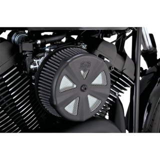 SKULLCAP CROWN MATT BLACK COVER FOR VANCE HINES VO2 AIR CLEANER