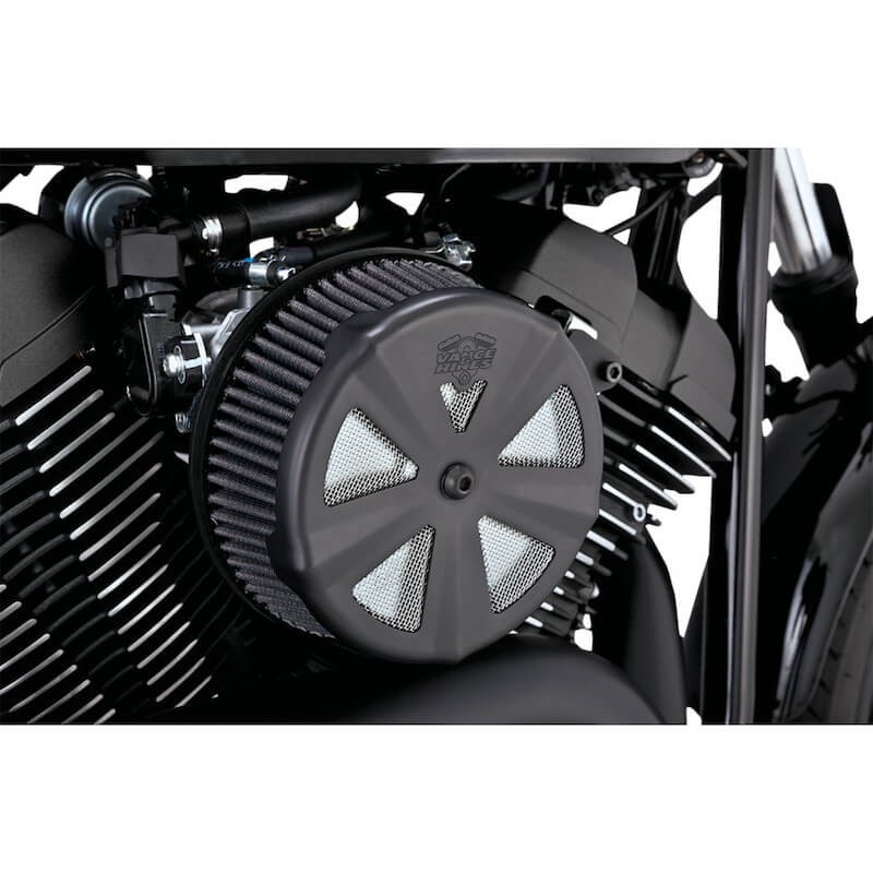 SKULLCAP CROWN MATT BLACK COVER FOR VANCE HINES VO2 AIR CLEANER