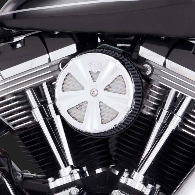 CHROME SKULLCAP CROWN FOR VANCE HINES VO2 AIR CLEANER