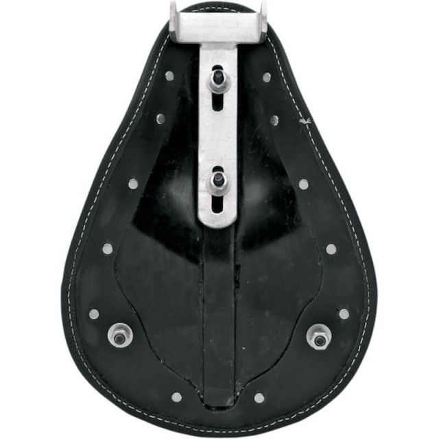 DRAG SPECIALTIES SMALL LOW PROFILE SPRING SEAT ALLIGATOR BLACK LEATHER