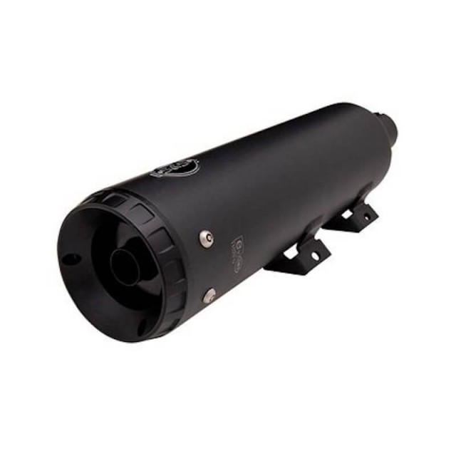 S&S GRAND NATIONAL 100mm EC EURO4 SLIP-ON BLACK MUFFLERS FAT BOB 18-21
