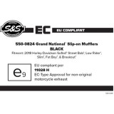 TERMINALI S&S GRAND NATIONAL SLIP-ON EC EURO4 NERI HARLEY SOFTAIL18-21 - CONFORME CE