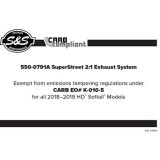 S&S SUPERSTREET 2-IN-1 CHROME EXHAUST SYSTEM HARLEY SOFTAIL 2018-2021 - CARB