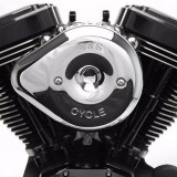 COVER TEARDROP SLASHER CROMO PER FILTRI ARIA S&S STEALTH - MOTORE