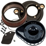 S&S MINI STEALTH TEARDROP BLACK AIR FILTER FOR HARLEY TOURING 2017-2020 - COMPONENTS