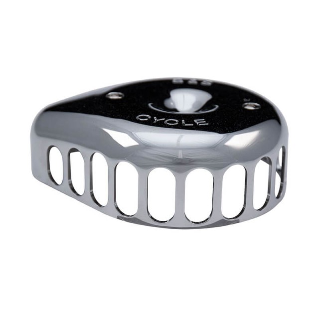 COVER MINI TEARDROP CROMO PER FILTRO ARIA S&S STEALTH - DETTAGLIO