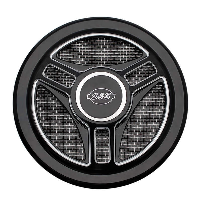 COVER TRI-SPOKES NERA PER FILTRO ARIA S&S STEALTH