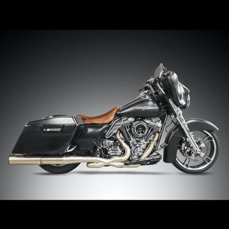 SELLA LE PERA STREAKER PLEATED SOLO SEAT CUOIO HARLEY TOURING 2008-2021