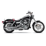 SELLA LE PERA STUBS SPOILER PLEATED RED SEAT BLACK STRIPES HARLEY DYNA 06-17
