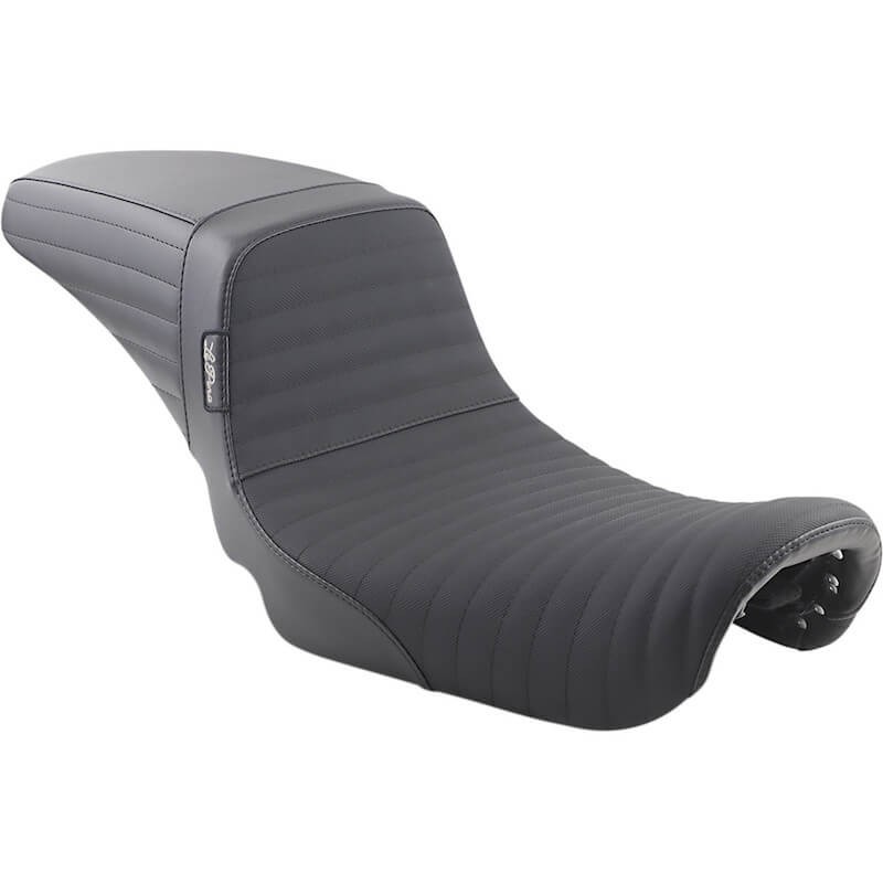 LE PERA KICKFLIP PLEATED LONG LEGS GRIPP TAPE SEAT HARLEY DYNA 2006-2017