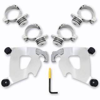 MEMPHIS SHADES TRIGGER LOCK POLISHED MOUNTING CAFE FAIRING INDIAN SCOUT 2015-2020