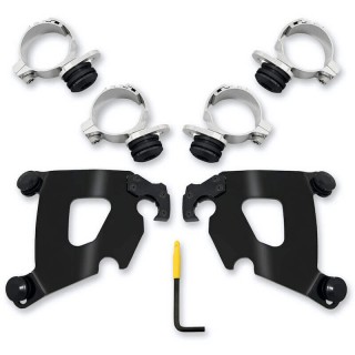 MEMPHIS SHADES BLACK TRIGGER LOCK MOUNTING CAFE FAIRING INDIAN SCOUT 2015-2020