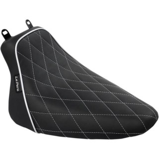 SELLA LE PERA BARE BONES DIAMOND WHITE SOLO SEAT HARLEY SOFTAIL 2008-2017