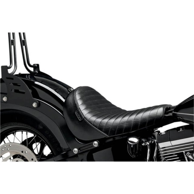 SELLA LE PERA BARE BONES PLEATED SOLO SEAT HARLEY SOFTAIL SLIM 2012-2015