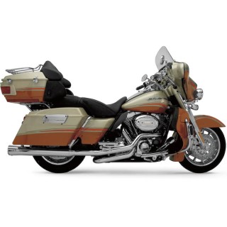 SUPERTRAPP FATSHOTS 4" CHROME SLIP-ONS MUFFLER HARLEY TOURING 1995-2016 - INSTALLED