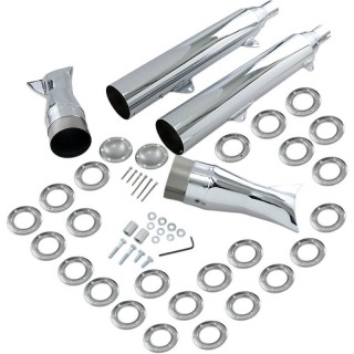 TERMINALI SUPERTRAPP FISHTAIL CROMO PER HARLEY SOFTAIL SPRINGER 2000-2007 - COMPONENTI