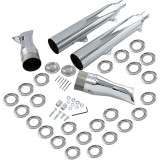 SUPERTRAPP FISHTAIL CHROME MUFFLERS FOR HARLEY SOFTAIL SPRINGER 2000-2007 - COMPONENTS