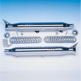 SUPERTRAPP FISHTAIL CHROME MUFFLERS FOR HARLEY SOFTAIL SPRINGER 2000-2007
