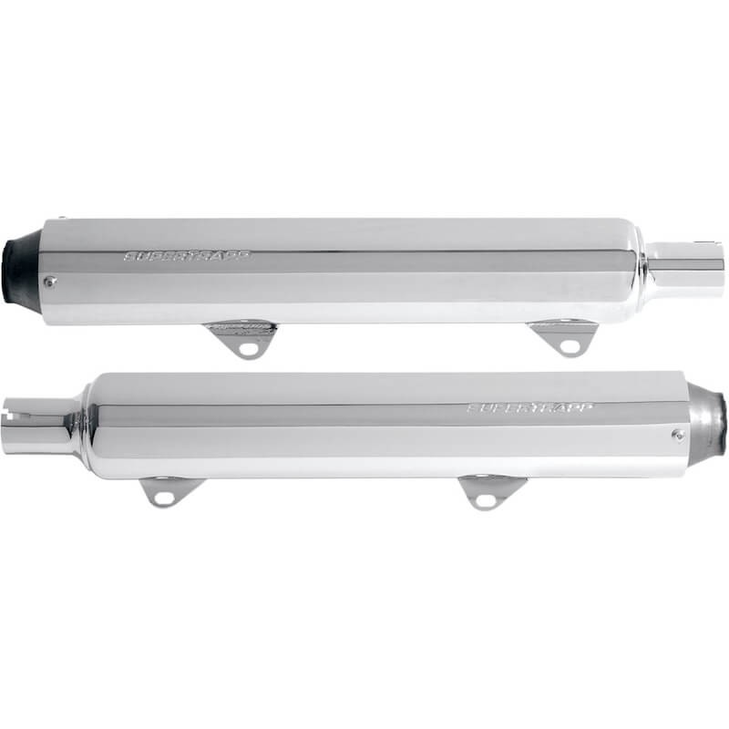 SUPERTRAPP CHROME MUFFLERS FOR HARLEY SOFTAIL SPRINGER 1997-2007