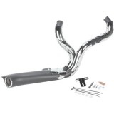 SUPERTRAPP PHANTOM II 2-IN-1 CHROME BLACK EXHAUST FOR HARLEY SOFTAIL-DYNA 2006-2011