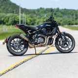S&S GRAND NATIONAL EC MUFFLER FOR INDIAN FTR 1200S 2019-2021 - INSTALLED