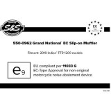 S&S GRAND NATIONAL EC MUFFLER FOR INDIAN FTR 1200S 2019-2021 - EC APPROVAL