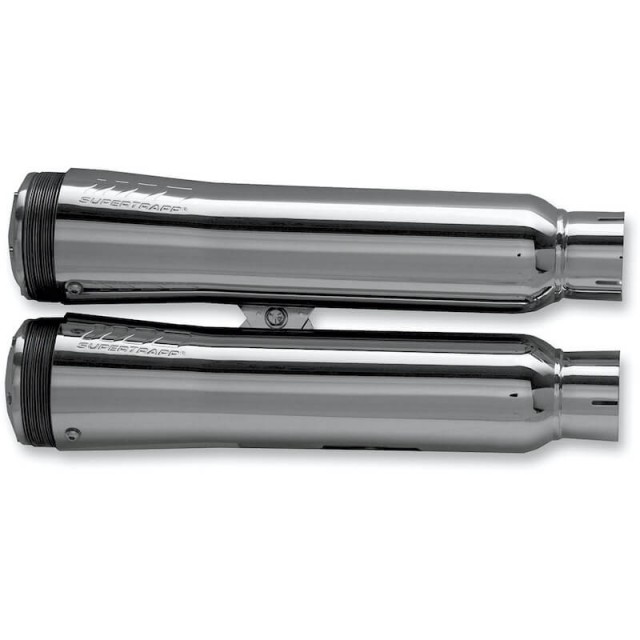 SUPERTRAPP FATSHOTS 4" CHROME MUFFLERS FOR HARLEY V-ROD 2006-2017