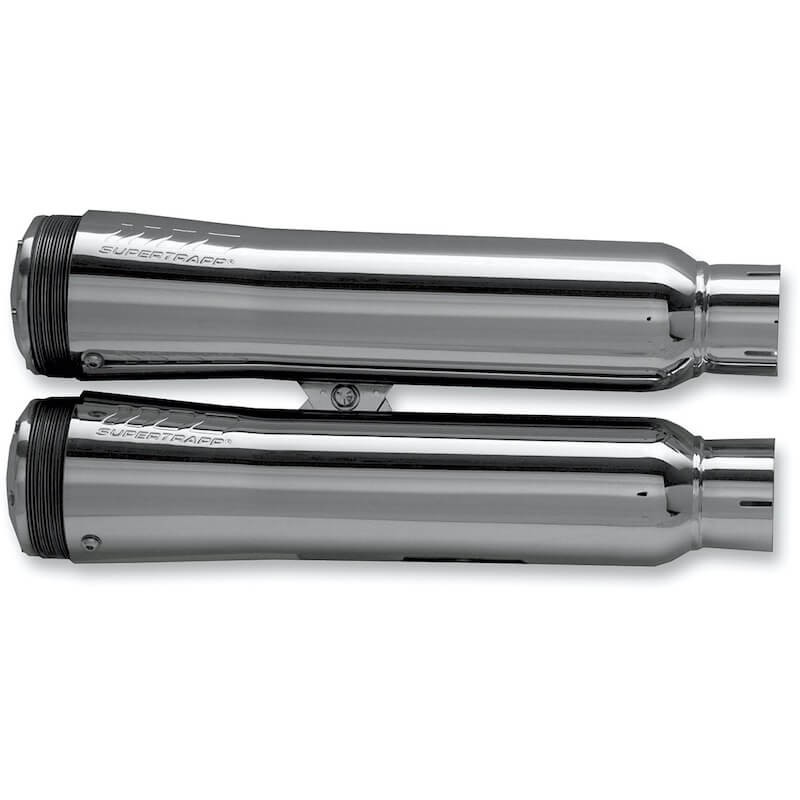 SUPERTRAPP FATSHOTS 4" CHROME MUFFLERS FOR HARLEY V-ROD 2006-2017