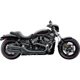 SUPERTRAPP FATSHOTS 4" BLACK SLIP-ONS MUFFLERS FOR HARLEY V-ROD 2006-2017