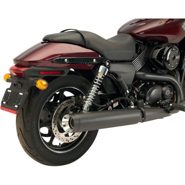 SUPERTRAPP STOUT 4" BLACK SLIP-ON MUFFLER HARLEY XG 2015-2020 - ZOOM