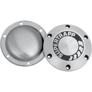 SUPERTRAPP 4" ALUMINUM END CAP & SHIELD WITH LOGO
