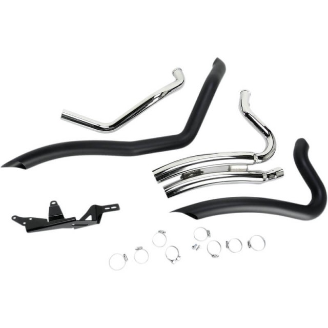 COBRA SPEEDSTER SHORT SWEPT BLACK EXHAUST FOR HARLEY SPORTSTER XL 2014-2020 - DETAIL