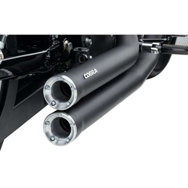 SCARICHI COBRA SPEEDSTER SHORT 909 RPT NERI PER HARLEY SPORTSTER XL 2014-2020 - ZOOM
