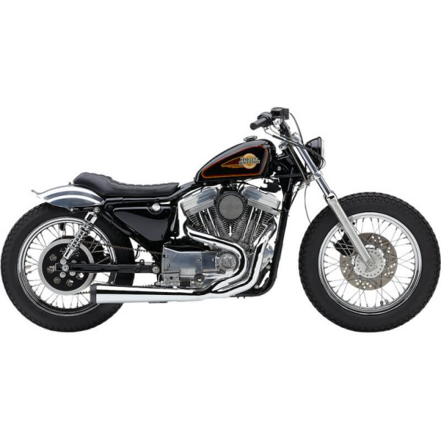 COBRA EL DIABLO CONIC 2-IN-1 CHROME EXHAUST FOR HARLEY SPORTSTER XL 1986-2003 - SIDE