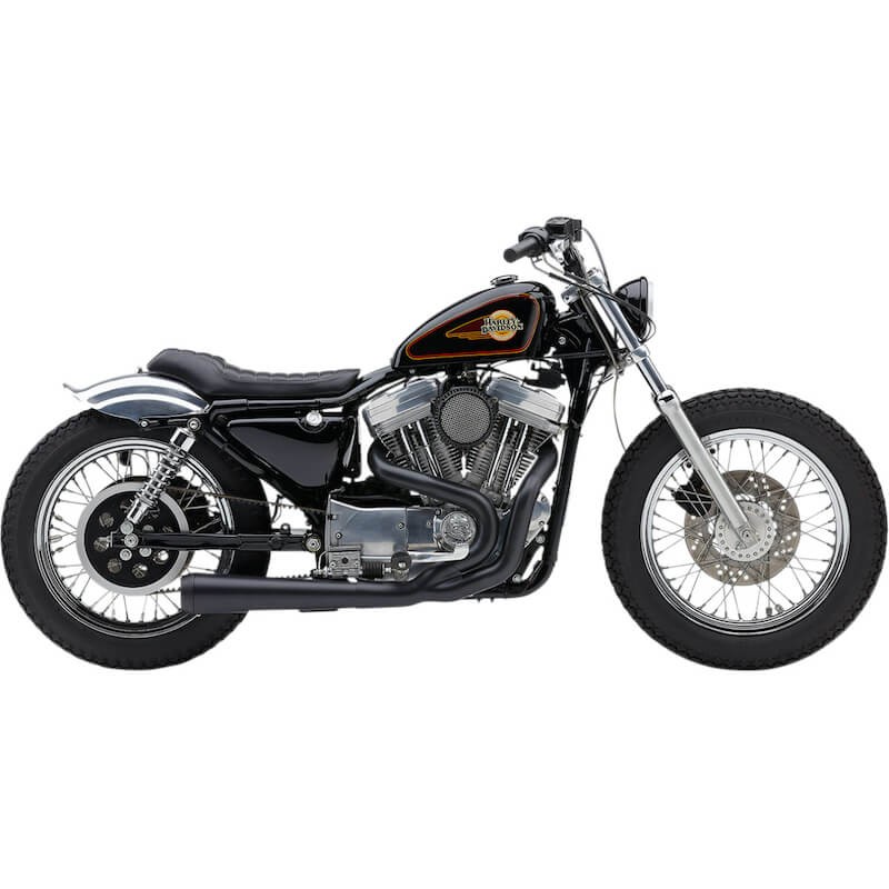 SCARICO COBRA EL DIABLO NERO 2-IN-1 CONICO PER HARLEY SPORTSTER XL 1986-2003 - LATO