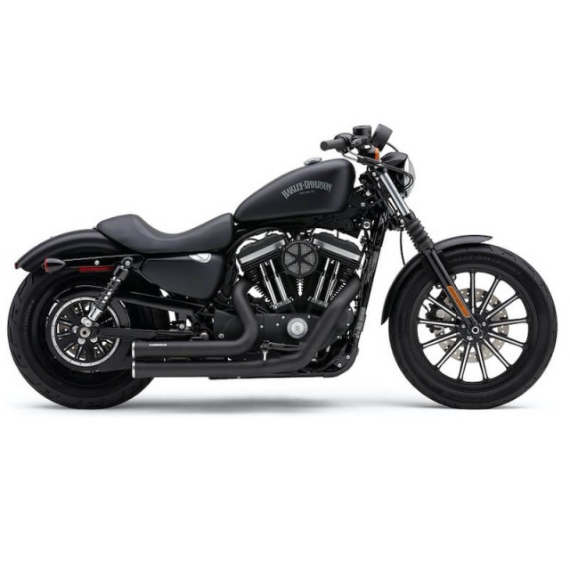 COBRA SPEEDSTER SHORT 909 RPT BLACK EXHAUST FOR HARLEY SPORTSTER XL 2014-2020